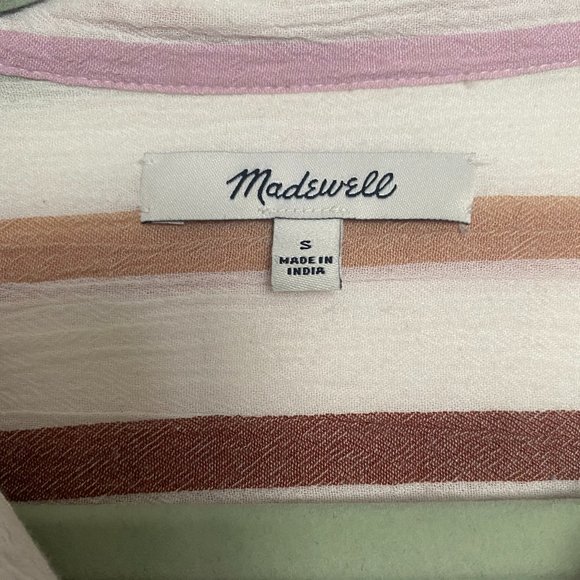 Madewell | Gauze Central Tunic Shirt in Rainbow Stripe | Small - Picture 8 of 11